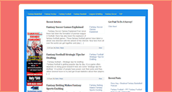 Desktop Screenshot of fantasysportinfo.net